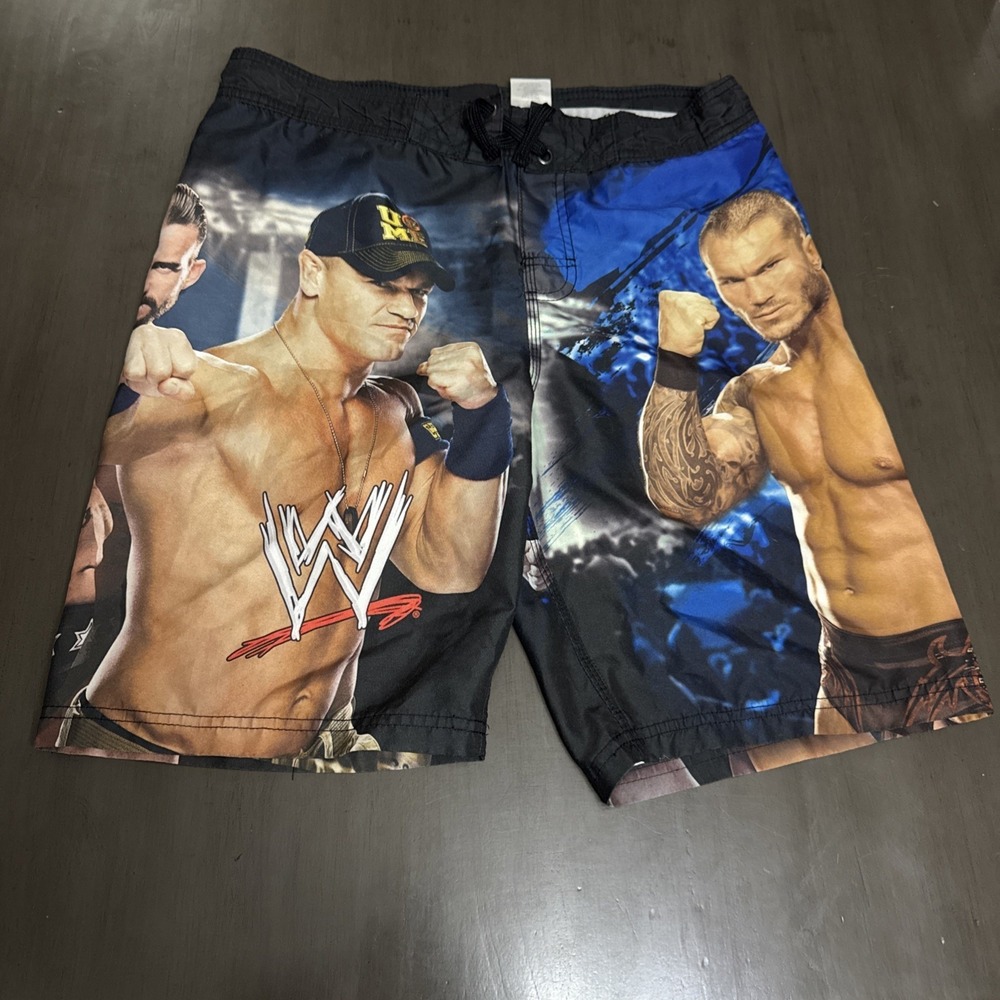 WWE Swim Trunks Boys XL Randy Orton Jon Cena Big Show Wrestling Swimming Size32
